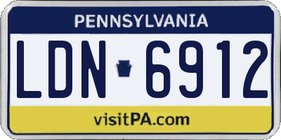 PA license plate LDN6912