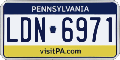 PA license plate LDN6971