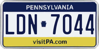 PA license plate LDN7044