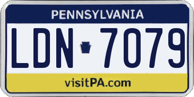PA license plate LDN7079