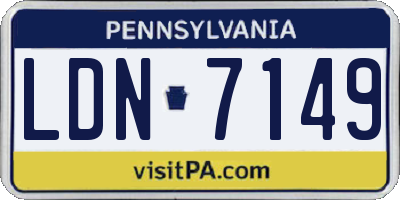 PA license plate LDN7149