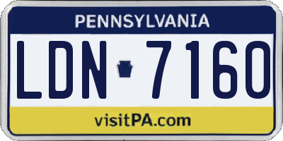 PA license plate LDN7160