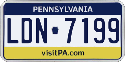 PA license plate LDN7199
