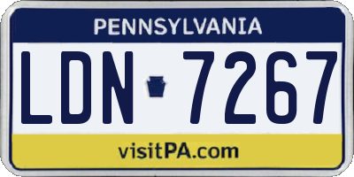 PA license plate LDN7267
