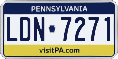 PA license plate LDN7271