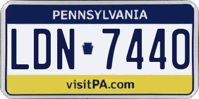 PA license plate LDN7440