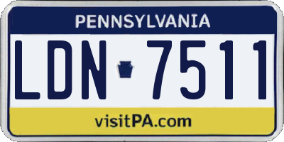 PA license plate LDN7511