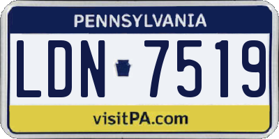 PA license plate LDN7519