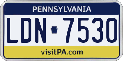 PA license plate LDN7530
