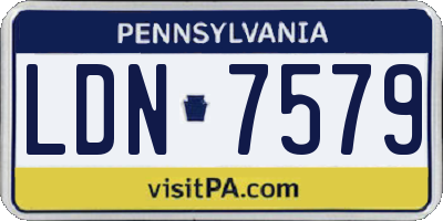 PA license plate LDN7579