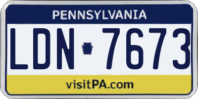 PA license plate LDN7673