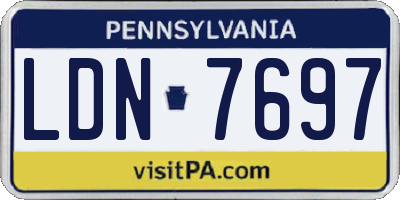 PA license plate LDN7697