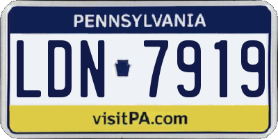PA license plate LDN7919