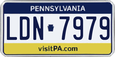 PA license plate LDN7979