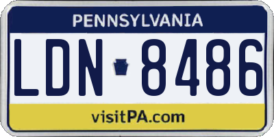 PA license plate LDN8486