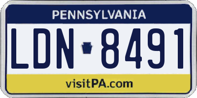 PA license plate LDN8491