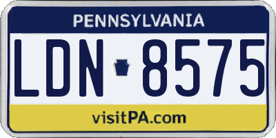 PA license plate LDN8575