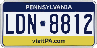 PA license plate LDN8812
