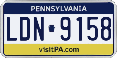 PA license plate LDN9158