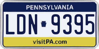 PA license plate LDN9395