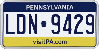 PA license plate LDN9429