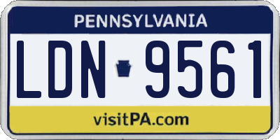 PA license plate LDN9561