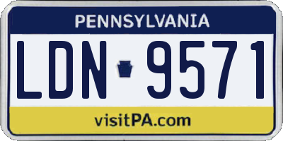 PA license plate LDN9571