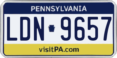 PA license plate LDN9657