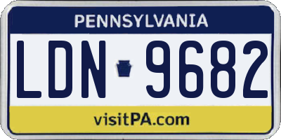 PA license plate LDN9682