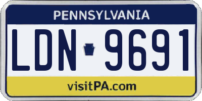 PA license plate LDN9691