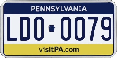 PA license plate LDO0079