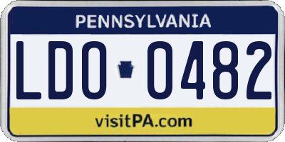 PA license plate LDO0482