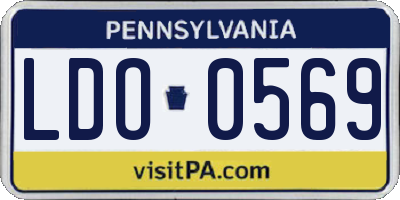 PA license plate LDO0569