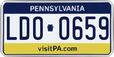 PA license plate LDO0659