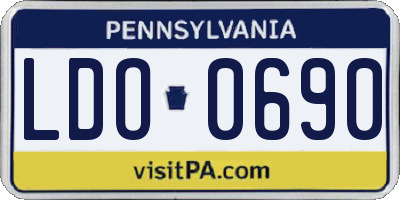 PA license plate LDO0690