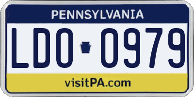 PA license plate LDO0979