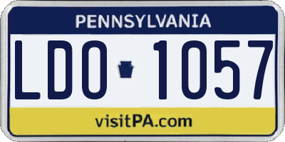 PA license plate LDO1057