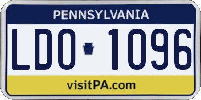 PA license plate LDO1096