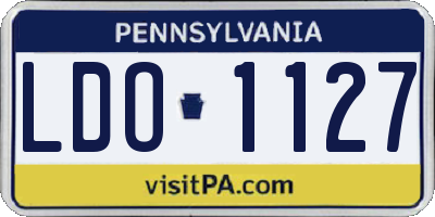 PA license plate LDO1127