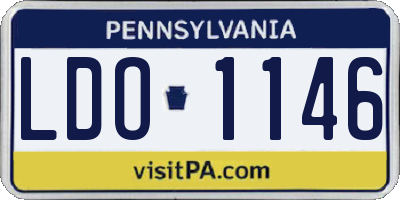 PA license plate LDO1146