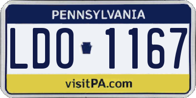 PA license plate LDO1167