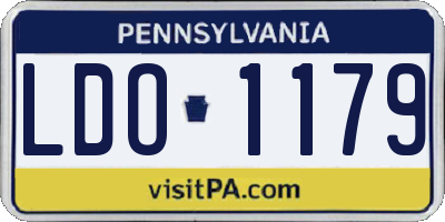 PA license plate LDO1179