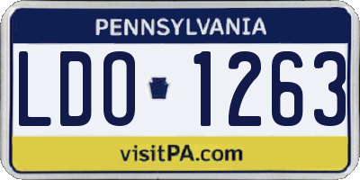 PA license plate LDO1263