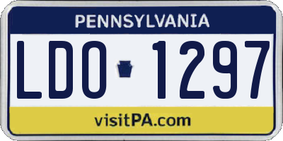 PA license plate LDO1297