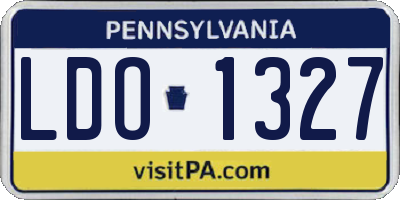 PA license plate LDO1327