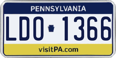 PA license plate LDO1366