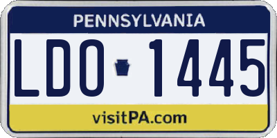 PA license plate LDO1445