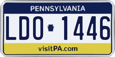 PA license plate LDO1446