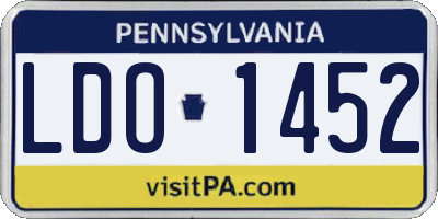 PA license plate LDO1452