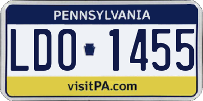 PA license plate LDO1455